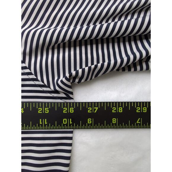 Footjoy Mens Golf Polo Shirt - XL Black White Stripe Performance Stretch - Picture 4 of 8